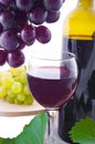 Red wine and grapes Royalty Free Stock Photo