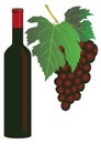 Red wine and grapes Royalty Free Stock Photo