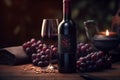 Red wine grapes. Generate Ai Royalty Free Stock Photo