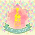 Red wine love and tasting card Royalty Free Stock Photo