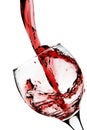 Red wine pour into glass Royalty Free Stock Photo