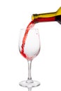 Red wine in a glass isolated on white background. Royalty Free Stock Photo