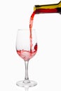 Red wine in a glass isolated on white background. Royalty Free Stock Photo