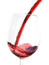 Red wine pouring into glass Royalty Free Stock Photo
