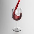 Red Wine Pouring Into Glass