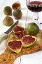 Red wine and ripe figs