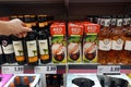 Red wine for sale in Supermarket