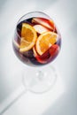 red wine spanish famous traditional sangria gourmet cocktail drink Royalty Free Stock Photo