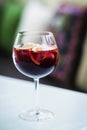 red wine spanish famous traditional sangria gourmet cocktail drink Royalty Free Stock Photo