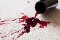 red wine spill on a light carpet Royalty Free Stock Photo