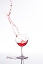 Red wine splash over white background 2 Royalty Free Stock Photo