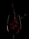 Red wine splash silhouette Royalty Free Stock Photo