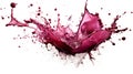 Red wine splash on a white background. Abstract bright splashes close up. AI Generated Royalty Free Stock Photo