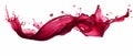 red wine splash on white background generative AI Royalty Free Stock Photo