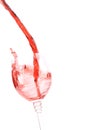 Red wine splashing Royalty Free Stock Photo