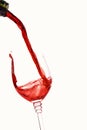 Red wine splashing Royalty Free Stock Photo