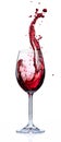 Red Wine Splashing In Glasses Royalty Free Stock Photo