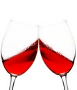 Red wine toast Royalty Free Stock Photo