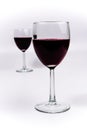 Red Wine in two glasses Royalty Free Stock Photo