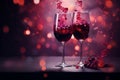 Red Wine Valentine Day background