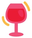 Red wine valentines day, icon Royalty Free Stock Photo