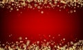 Red winter background with snowflakes. Royalty Free Stock Photo