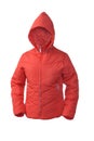 Red winter padded jacket