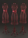 Red wire tailor`s dummies