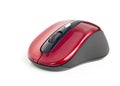 Red wireless mouse, isolated Royalty Free Stock Photo