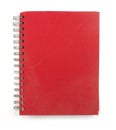 Red wirobound sketchbook Royalty Free Stock Photo