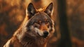 The red wolf, is a predatory mammal of the canid family in its natural habitat