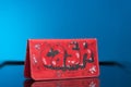 Red woman clutch bag. with the words cash Royalty Free Stock Photo