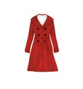 Red woman elegant coat