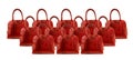 Red woman leather hand bag Royalty Free Stock Photo