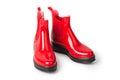 Red women boots Royalty Free Stock Photo