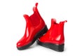 Red women boots Royalty Free Stock Photo