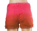 Red women jeans shorts. Back