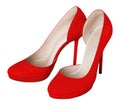 Red women shoes Royalty Free Stock Photo