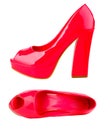 Red women shoes Royalty Free Stock Photo