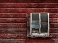 Red Wood Building - Broken Window (horizontal)