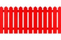 Red wood fence isolated on a white Royalty Free Stock Photo