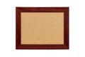Red wood picture frame with passepartout