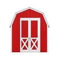 Red Wood Small House Cabin Storage Shed for Garden Tools. 3d Rendering Royalty Free Stock Photo