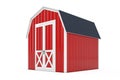 Red Wood Small House Cabin Storage Shed for Garden Tools. 3d Rendering Royalty Free Stock Photo