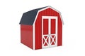 Red Wood Small House Cabin Storage Shed for Garden Tools. 3d Rendering Royalty Free Stock Photo