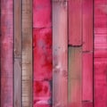 Red wood wall background, textured in the style of pink and gray, wooden planks, red paint, closeup. Seamless texture. Royalty Free Stock Photo