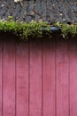 Red wood wall