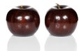 Red wooden apples