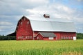 Red wooden barn Royalty Free Stock Photo