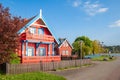 Red wooden houses Royalty Free Stock Photo